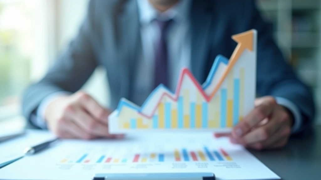 Graf s růstem obchodního indexu a tabulkou s měsíčními daty
